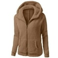 thumbnail image 1 of Zpanxa Winter Coats for Women Zip up Sherpa Jacket Long Sleeve Fleece Jacket Fashion Warm Sweatshirt Coat Outerwear with Pockets Yellow XXL, 1 of 3