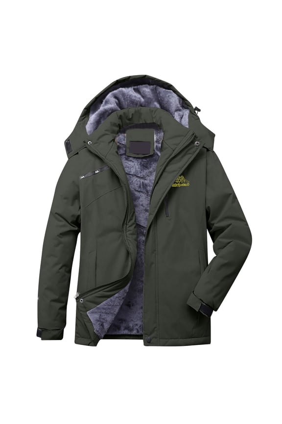Winter Jacket for Women and Men Fleece Lined Jacket Women Outdoor Breathable Plush Wearable Thickened Mountain Climbing Suit Trendy Jacket Green XL