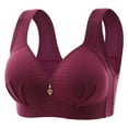 thumbnail image 1 of Zpanxa Wire-Free Support Bra Plus Size Front Closure Comfort for Mature Women, 1 of 2