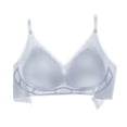 thumbnail image 1 of Zpanxa Wireless Back Closure Bra Solid Color Breathable Comfort Lightweight T-Shirt Bra for Women Everyday Wear, 1 of 4