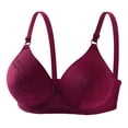 thumbnail image 1 of Zpanxa Wireless Back Closure Bra Textured Design Breathable Comfort Support Lightweight T-Shirt Bra for Women Everyday Wear, 1 of 4