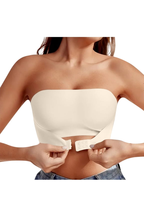 Wireless Backless Push Up Bra Seamless Comfort Support Adhesive Strapless for Women Everyday Wear