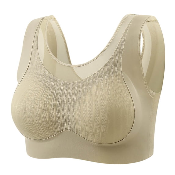 Zpanxa Wireless Bras for Women Seamless Full Coverage Wide Straps Breathable Everyday Bra Green 36BC