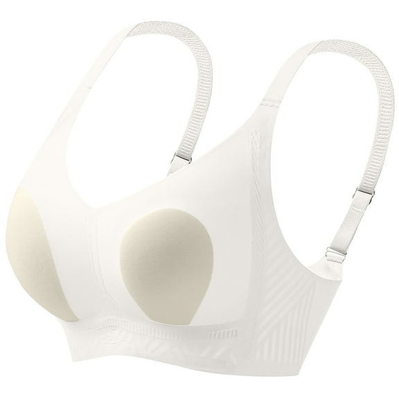 Zpanxa Wireless Everyday Bra for Women Thin Comfort Breathable Seamless Lightly Lined Non Padded Support Lift T-Shirt Bras Full Coverage Soft Comfortable