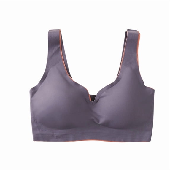 Zpanxa Wireless Lift Support Bra Seamless Full Coverage Comfort T-Shirt Bra for Women Everyday Wear