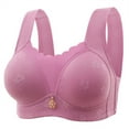 thumbnail image 1 of Zpanxa Wireless Push Up Bra Floral Lace Seamless Comfortable Lightly Padded Everyday T-Shirt Bra for Women with Adjustable Straps, 1 of 5