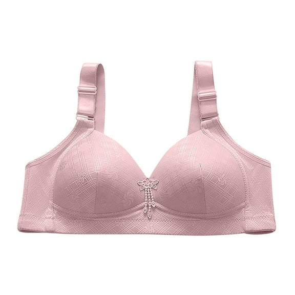 Zpanxa Wireless Push Up Bra for Women Lightly Padded Seamless Comfort T-Shirt Bra Breathable Everyday Wear Nude Underwear Adjustable Straps