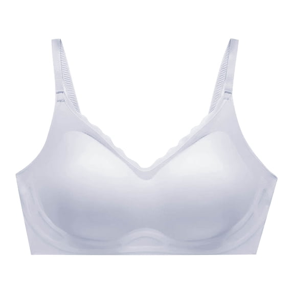 Zpanxa Wireless Seamless Bra Solid Color Breathable Comfort Lightweight T-Shirt Bra for Women Everyday Wear