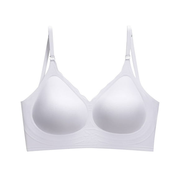Zpanxa Wireless Summer Bra Seamless Breathable Comfort Lightweight Racerback T-Shirt Bra for Women