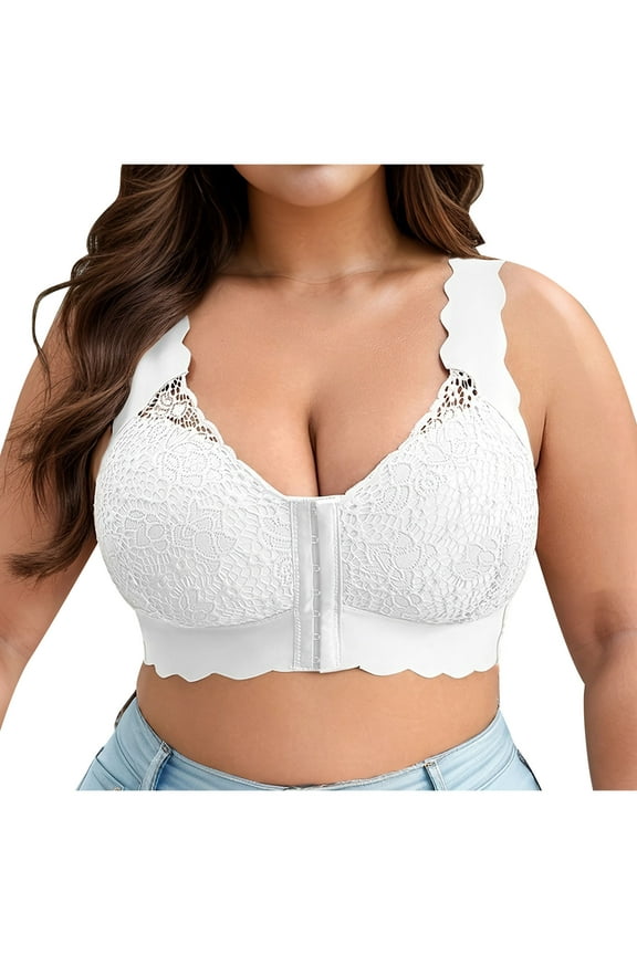 Women's Fashion All-in-One Bra, Underwire Lace Bustier in Solid Color, Built-in Push Up Support for Daily Wear and Layering
