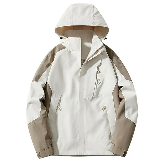 Zpanxa Women's Fashion Rain Jacket Waterproof Windproof Lightweight Spring Fall Coat Long Sleeve