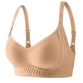 thumbnail image 1 of Zpanxa Women's Full Coverage Minimizer Sports Bra, Seamless Wide Shoulder Wireless with Gathered Back Support for Large Bust, 1 of 5