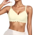 thumbnail image 1 of Zpanxa Women's Full Coverage Sports Bra for Large Bust, Seamless Wide Shoulder Wireless Minimizer with Gathered Back Support, 1 of 3