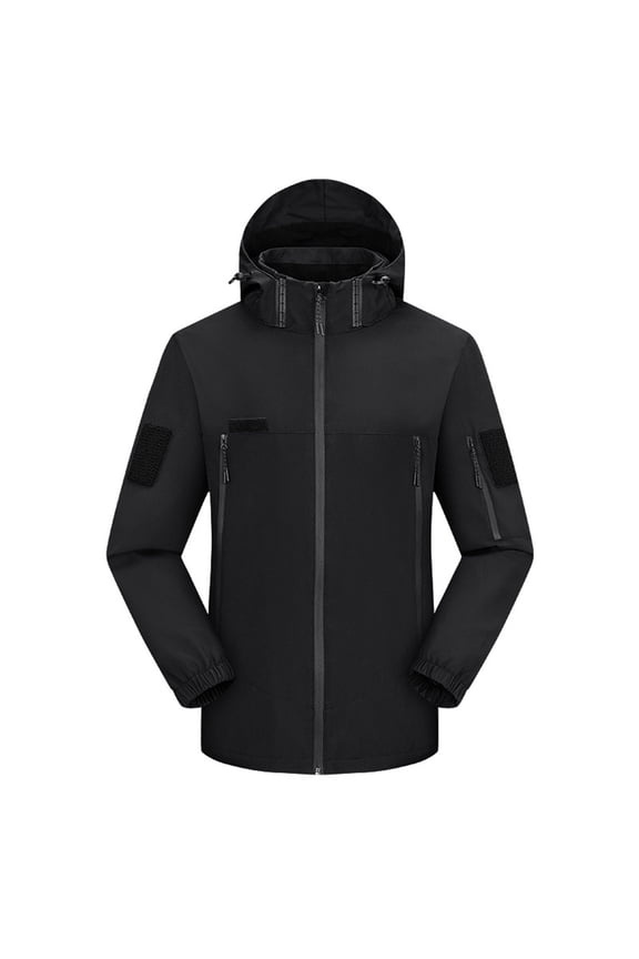 Women's Hardshell Jacket Waterproof Breathable Lightweight Windproof Outdoor Sports Shell for Hiking Climbing Black L