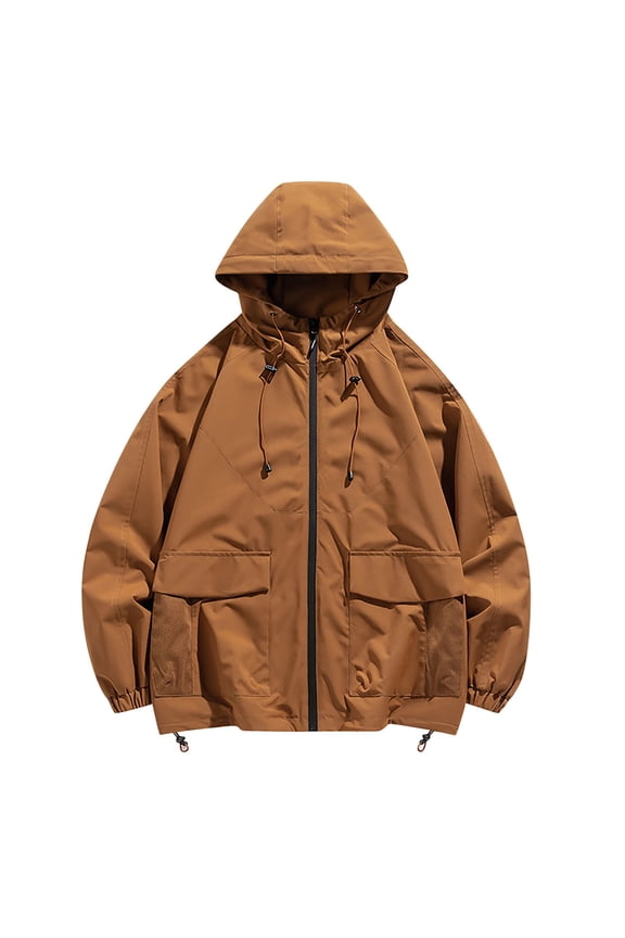 Women's Hardshell Jacket Windproof Waterproof Warm Thermal Outdoor Mountaineering Casual Wear Lightweight Breathable Shell Brown A S