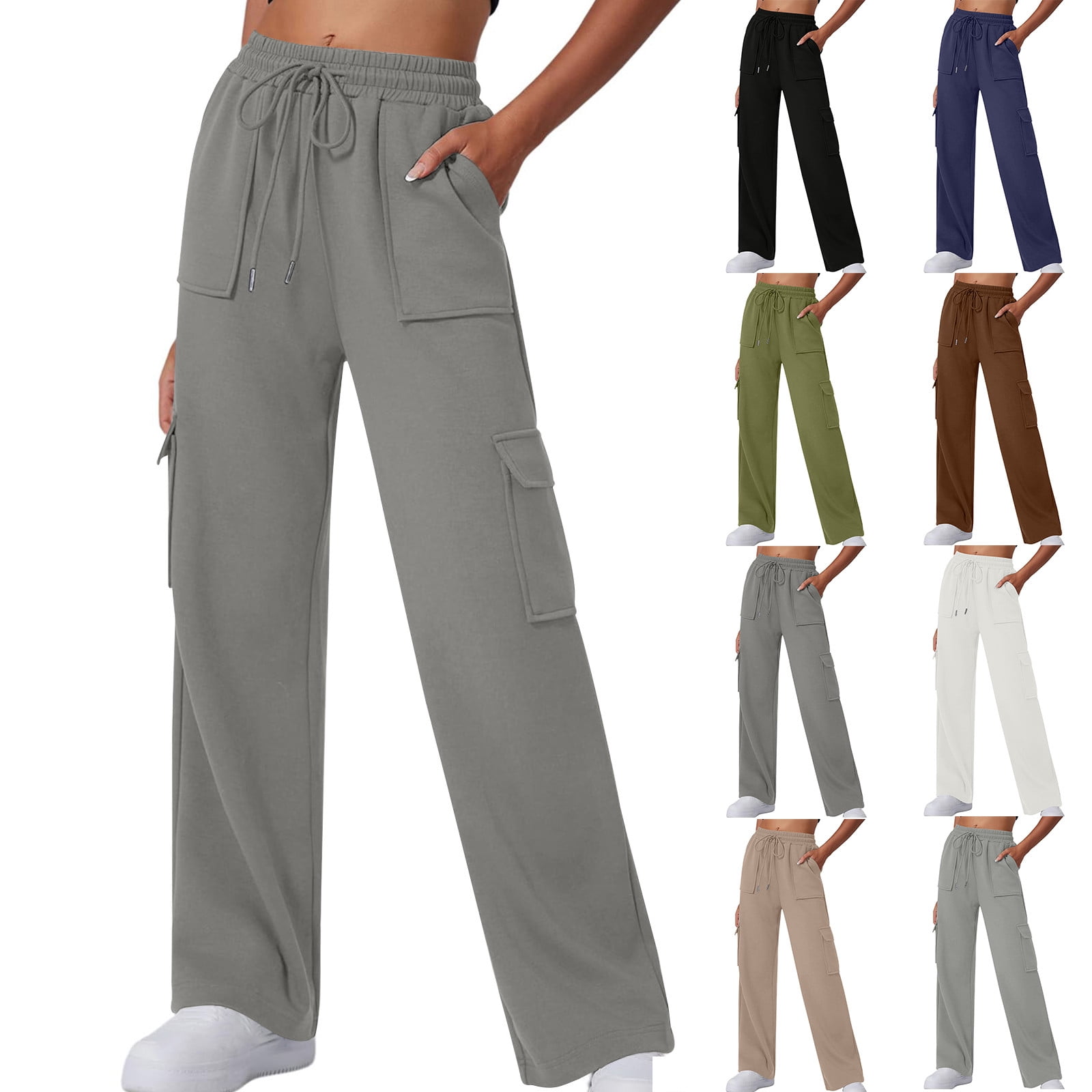 High Waist Joggers with Pockets