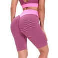thumbnail image 1 of Zpanxa Women's Honeycomb Textured High Waisted Yoga Shorts Plus Size Tummy Control Compression Athletic Running Workout Shorts 5 Inch Breathable Stretchy Fitted Casual Lounge, 1 of 2