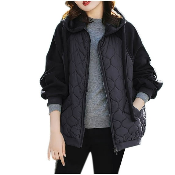 Zpanxa Women's Lightweight Jacket Long Sleeve Solid Color Zipper Front with Pocket Casual Outerwear for Spring and Fall