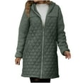 thumbnail image 1 of Zpanxa Women's Long Sherpa Hoodie Zip Up Jacket Oversized Fleece Lined Warm Coat Fall Winter Loungewear Solid Color, 1 of 6