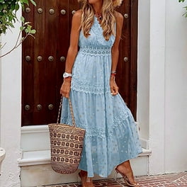 Check Patchwork Sleeveless Long Bohemian Dresses Check Patchwork Sleeveless Long Bohemian Dresses