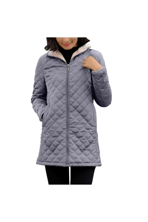 Women's Plus Size Sherpa Jacket Cozy Fleece Lined Warm Winter Coat Casual Outdoor Lamb Wool Zip Up Outerwear Gray 3XL