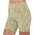 thumbnail image 1 of Zpanxa Women's Printed High Waisted Yoga Shorts Fashion Tummy Control Compression Athletic Running Workout Shorts 5 Inch Breathable Stretchy Fitted Casual Lounge, 1 of 3
