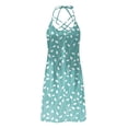 thumbnail image 1 of Zpanxa Women's Printed Summer Dress Sleeveless V Neck Loose Fit Tank Dress with Beach Pattern Casual Dress, 1 of 5
