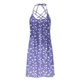 thumbnail image 1 of Zpanxa Women's Printed Summer Dress Sleeveless V Neck Loose Fit Tank Dress with Beach Pattern Casual Dress, 1 of 5