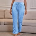 thumbnail image 1 of Zpanxa Women's Slacks Fashion Summer Solid Casual Pocket Elastic Waist Long Pants Women's Sweatpants Work Pants, 1 of 4