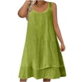 thumbnail image 1 of Zpanxa Women's Sleeveless Sheath Dress Solid Color Elegant Office Appropriate Dress with V Neck Day to Night Transition Dress, 1 of 7