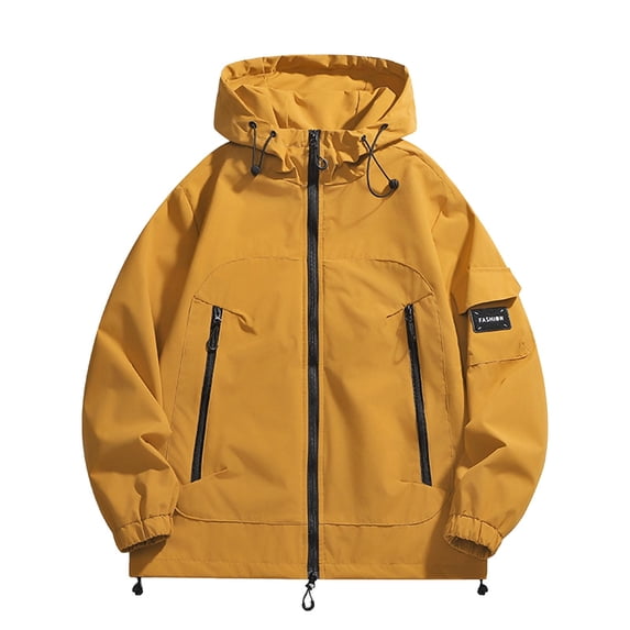 Zpanxa Women's Solid Color Hooded Zip Up Jacket with Pockets and Long Sleeves Casual Lightweight Coat for Fall Winter
