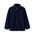 thumbnail image 1 of Zpanxa Women's Thick Fleece Jacket with Stand Collar Zip Up Long Sleeve Solid Color Warm Winter Casual Outerwear No Hood, 1 of 6