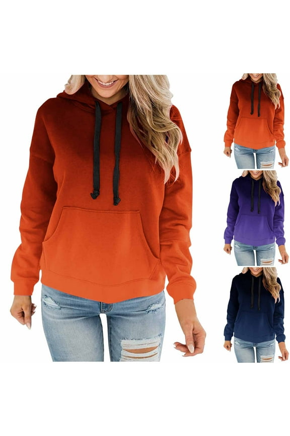 Women's Tie Dye Hoodie Long Sleeve Oversized Pullover Casual Gradient Print Fleece Lined Streetwear