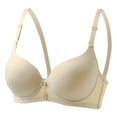 thumbnail image 1 of Zpanxa Women's Underwire Bra Solid Color Everyday, Seamless Lightly Lined T-Shirt Bra, 1 of 8