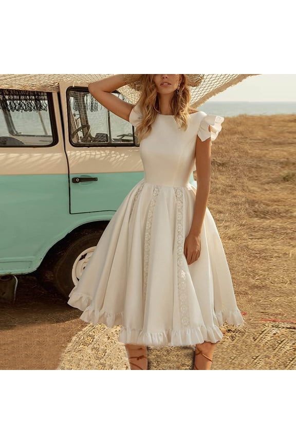 Women's White Wedding Guest Dress, Fringe Sleeveless O-Neck Sling Evening Long Dress, Elegant Slimming Long Dress for Photoshoot, Prom Dress White-B S