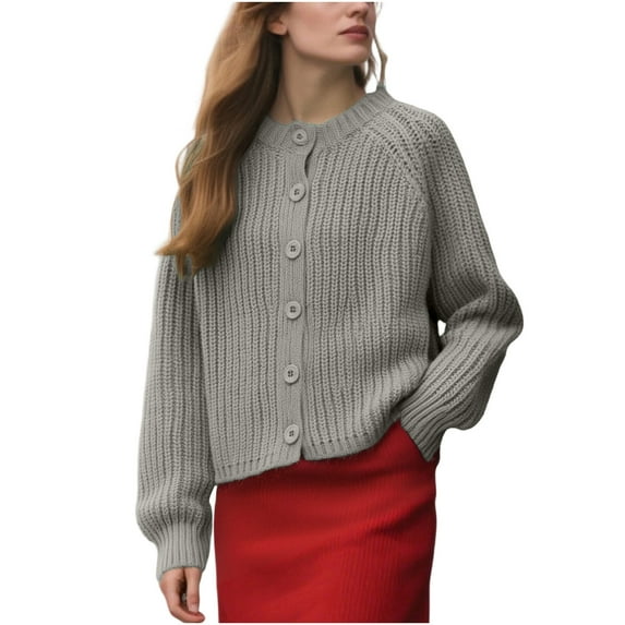 Zpanxa Women's Winter Coat Sherpa Lined Stand Collar Full Zip Front Plush Fleece Jacket Warm Soft Outerwear with Pockets for Women Gray L