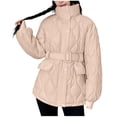 thumbnail image 1 of Zpanxa Women's Winter Jacket Hooded Fleece Lined Long Sleeve Thickened Plush Coat with Front Pockets Warm Casual Outerwear for Women Khaki XL, 1 of 6