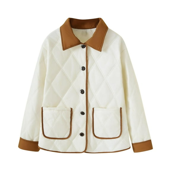 Zpanxa Women's Winter Puffer Jacket Quilted Floral Hooded Coat Long Sleeve Thermal Lined with Zipper Pockets Outerwear