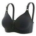 thumbnail image 1 of Zpanxa Womens Bras, Wireless Bras for Women Wire Free Underwear Bra Soild Color Everyday Comfortable Breathable Bra Underwear Black XXL, 1 of 6