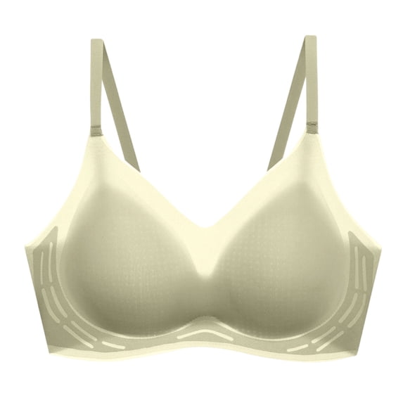 Zpanxa Womens Bras Wireless Seamless Push-up Padded Full Coverage with Adjustable Straps Breathable Everyday T-Shirt Bra Green 36BC