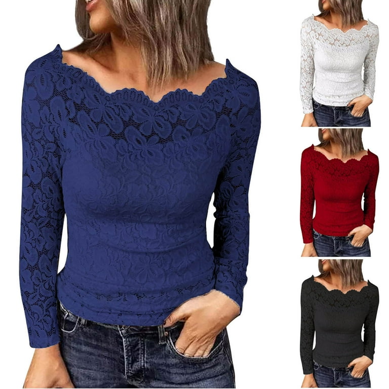 トップス S lace trim off shoulder tops Off-Shoulder Lace-Trim Top | Old Navy