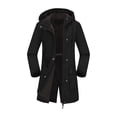 thumbnail image 1 of Zpanxa Womens Hooded Parka Coat Waterproof Windproof Long Sleeve Solid Color Warm Winter Jacket with Pockets Outdoor Casual Outerwear, 1 of 7
