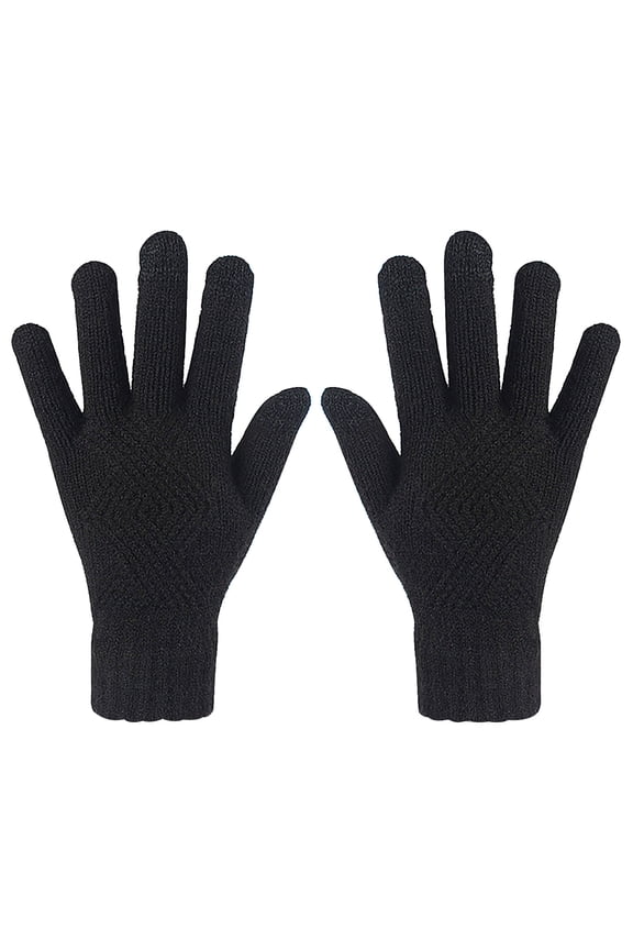 Womens Mens Winter Gloves Wool Knitted Touch Screen Gloves Winter Warm Gloves Cold Weather Thermal Snow Gloves