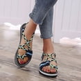 thumbnail image 1 of Zpanxa Womens Sandals Summer Ladies Flip-Flops Flat Heel Bohemian Roman Sandals Casual Flip Flops Women's Shoes Wedge Sandals for Women Green 40, 1 of 8