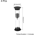 thumbnail image 1 of 2 Minute Sand Timer 4Pcs Small Sandy Clo With Plastic Cover Count Down Sand Glass For Games Kitchen Party Favors Diy Decoration Bla, 1 of 3
