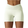thumbnail image 1 of Zpanxa Womens Shorts, Gym Shorts Womens Biker Shorts, Seamless Yoga Running Shorts Fashion Workout Sport Casual Solid Color Athletic Shorts Pants White XL, 1 of 6