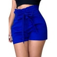 thumbnail image 1 of Zpanxa Womens Shorts Clearance Loose Casual Pockets Lounge Shorts Fashion Wide-Leg Solid Color Short Pants Blue 3XL, 1 of 5
