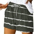 thumbnail image 1 of Zpanxa Womens Shorts Clearance Loose Drawstring Casual Shorts with Pockets Lounge Shorts Lightweight Bermuda Shorts Army Green B XXL, 1 of 4