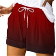 thumbnail image 1 of Zpanxa Womens Shorts Clearance Loose Drawstring Casual Shorts with Pockets Lounge Shorts Lightweight Bermuda Shorts Red A XL, 1 of 4