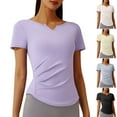 thumbnail image 1 of Zpanxa Womens Summer Tops, Women's V-Neck Workout T-Shirt Short Sleeve Moisture Wicking Fitness Top Running Yoga Athletic Shirt Quick Dry, 1 of 8